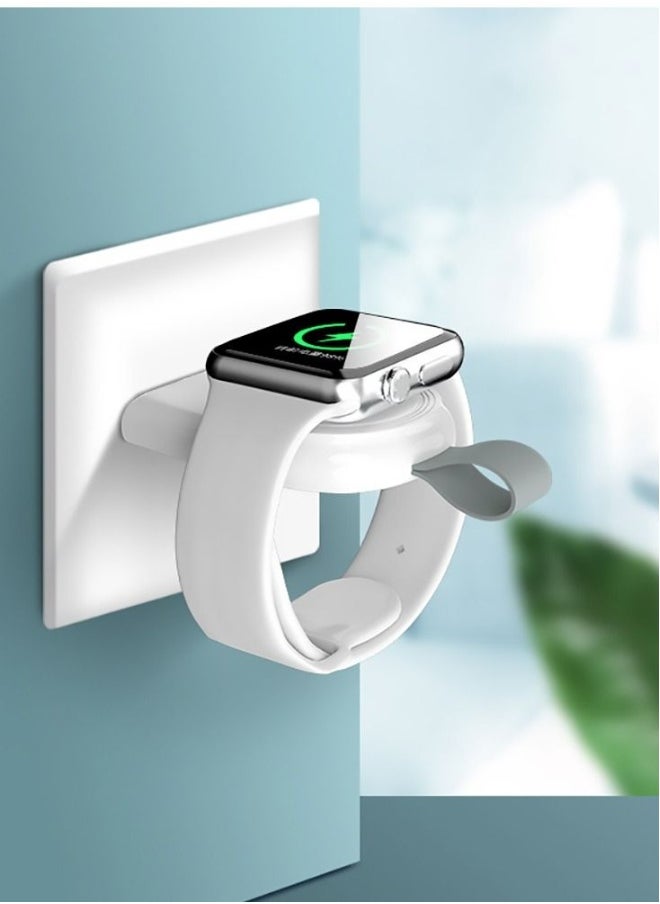 Watch Charger for Apple Watch Series Magnetic Wireless Compact Portable USB Fast Charger Compatible with iWatch 6/Se/5/4/3/2/1(White)