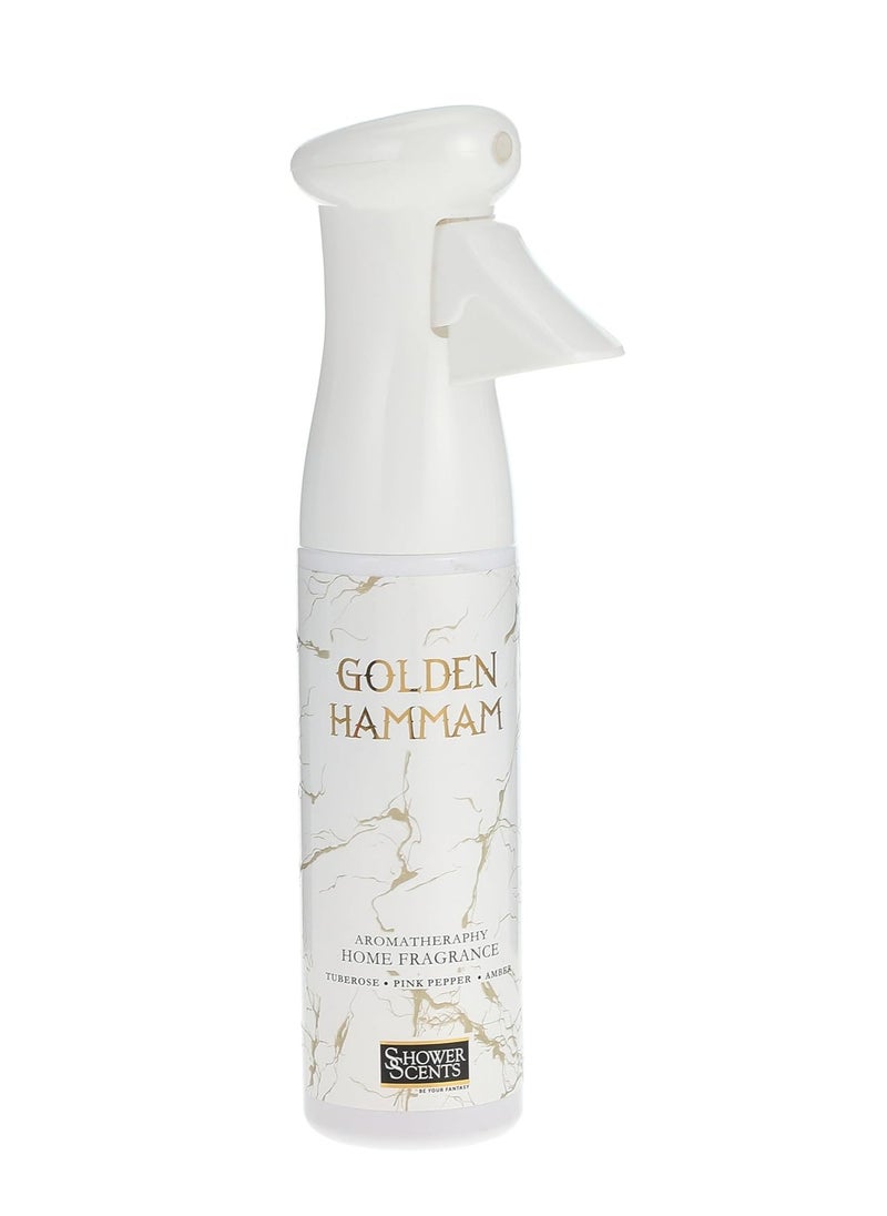 Shower Scents Golden Hammam Premium Scented Air Freshener 300 ml, Long Lasting Fragrance, Aromatherapy Home Fragrance