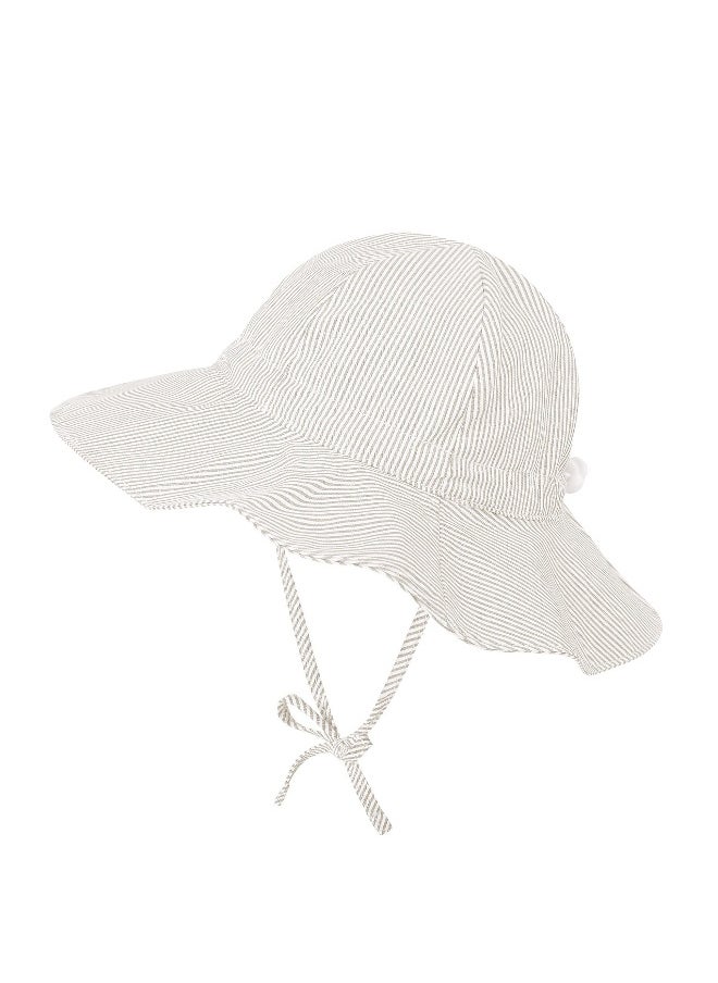 Baby Sun Hat, Infant Wide Brim Beach Hat, UPF 50+ Summer Bucket Hat, Suitable for 2-4T Baby Boy Girls(L)