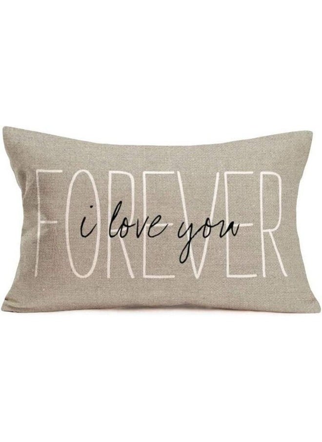 Love You Forever Pillow For Valentine'S Day Gift (Pack Of 1, 12 X 20 Inches) Great Gift For Boyfriend, Girlfriend, Valentine Day Gift, Best Gift For Couple