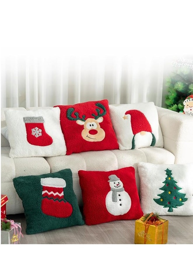 Set of 4 Throw Pillow Covers for Sofa, 18