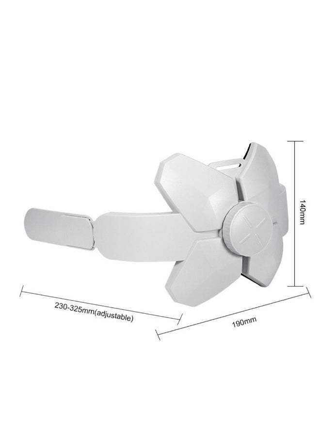 Adjustable Headband Compatible for Meta Quest 2 Oculus Quest 2 with Head Cushion Replacement for Elite Strap Comfortable Protective Head Strap Reduce Pressure White