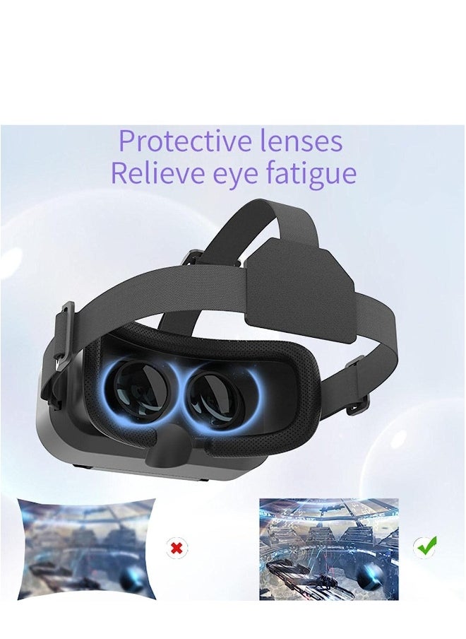 VR Headset 3D Glasses 3D Virtual Reality Glasses for Smartphone Virtual Reality VR Headset 3D Glasses Headset Helmets VR Glasses for TV Video Games Compatible with for iOS