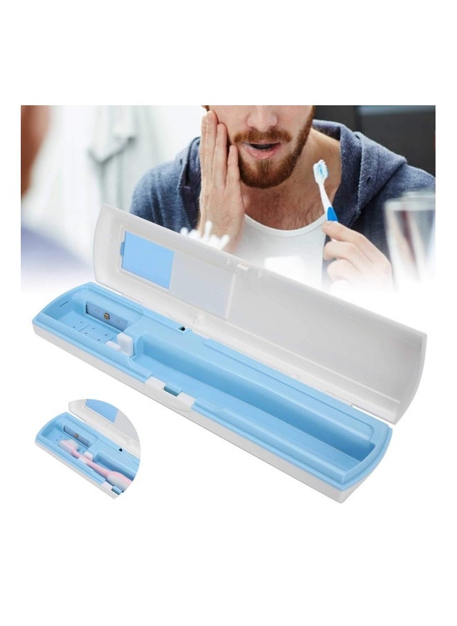 UV Toothbrush Sterilizer, Portable UV Toothbrush Cleaning Box, Toothbrush Organizer Storage Holder Toothbrush Head Disinfection Box for Travelling and Home Use