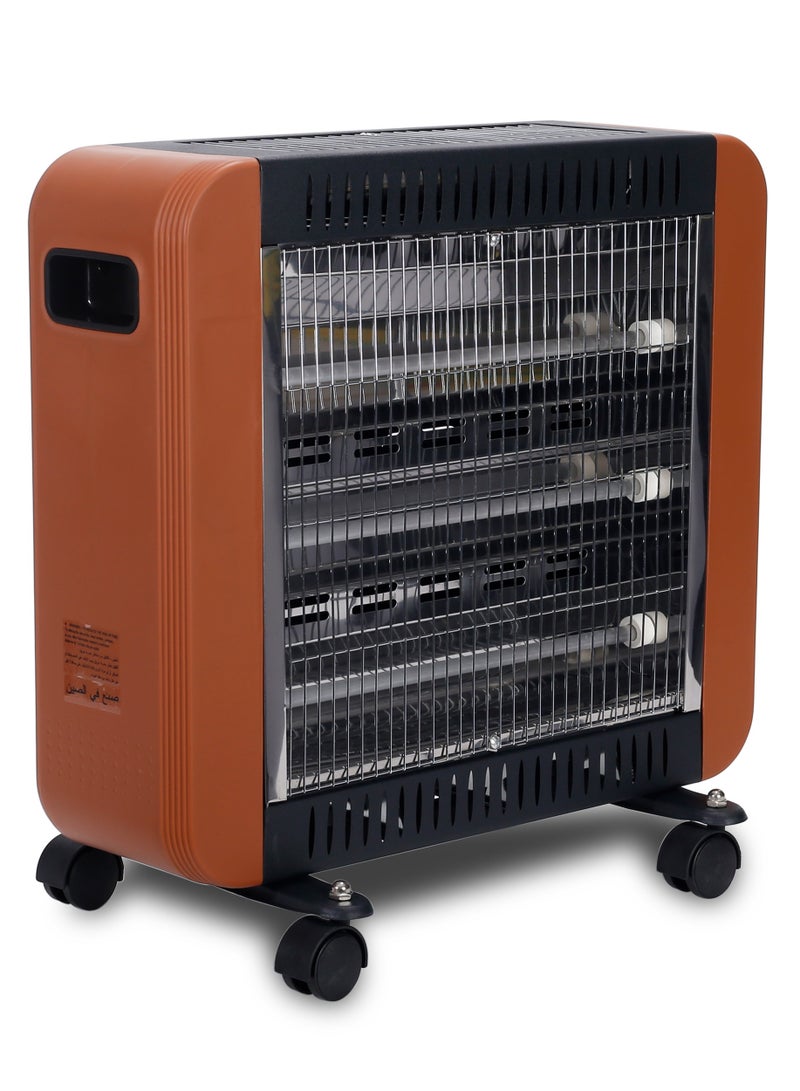 1800-2000W Quartz Heater: Efficient & Stylish Heating Solution 2000 W CK4243 Brown/Black