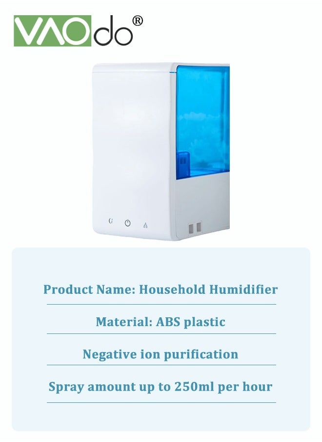 Humidifiers for Bedroom 3L Top Fill Cool Mist Humidifiers with Filter Quiet Humidifiers with Adjustable Mist Output