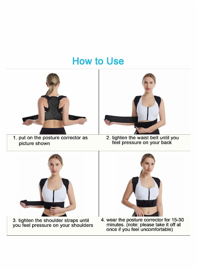 Posture Corrector for Women and Men, Adjustable Breathable Back Support Straightener