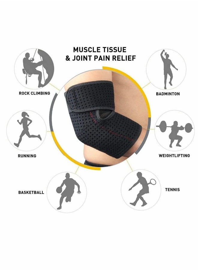 Elbow Support, Breathable Elbow Support Arm Brace, Tennis Support brace, Wrap for Golfers, Sports Injury Rehabilitation & Protection Against Reinjury