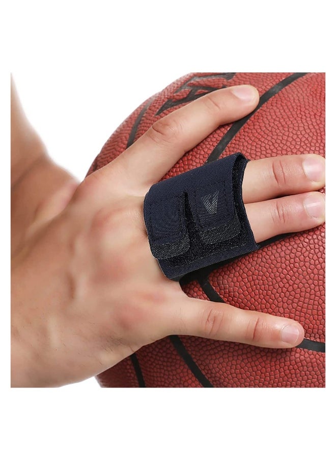 2 Pack Finger Splint, Reusable Finger Support Sleeves for Sport Injuries, Adjustable Elastic Trigger Finger Splints for basketball volleyball tennis