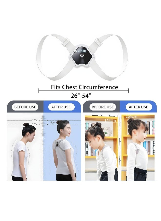 Intelligent Inductive Posture Corrector for Men Women Kids Adjustable high elastic Back Straightener Upright Scoliosis and Hunchback Posture Corrector 26-54 Inchs