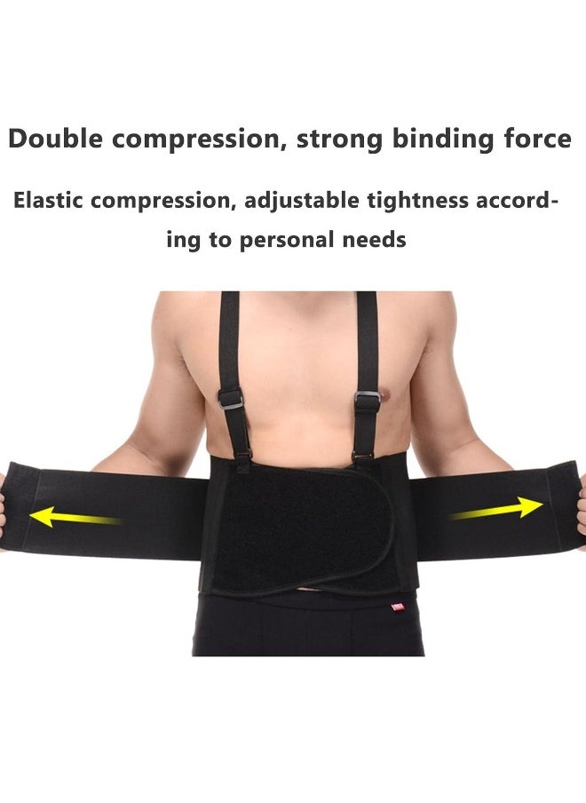 Ergonomic Lumbar Support Belt with Suspenders - Adjustable Back Brace for Pain Relief, Injury Recovery, Heavy Lifting - Unisex Sizes for Work & Daily Activities