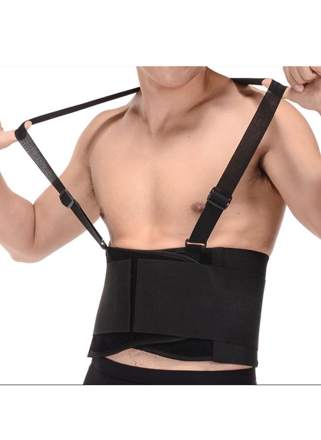 Ergonomic Lumbar Support Belt with Suspenders - Adjustable Back Brace for Pain Relief, Injury Recovery, Heavy Lifting - Unisex Sizes for Work & Daily Activities