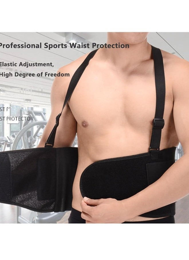 Ergonomic Lumbar Support Belt with Suspenders - Adjustable Back Brace for Pain Relief, Injury Recovery, Heavy Lifting - Unisex Sizes for Work & Daily Activities