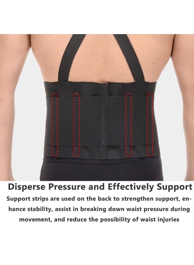 Ergonomic Lumbar Support Belt with Suspenders - Adjustable Back Brace for Pain Relief, Injury Recovery, Heavy Lifting - Unisex Sizes for Work & Daily Activities