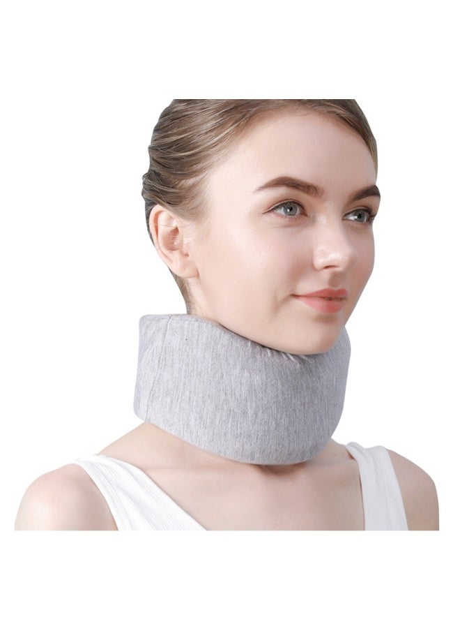 Neck Brace Foam Neck Support Brace for Sleeping Adjustable Neck Cervical Collar Traction Device for Women and Men Relieves Neck Pain and Spine Pressure (Grey)