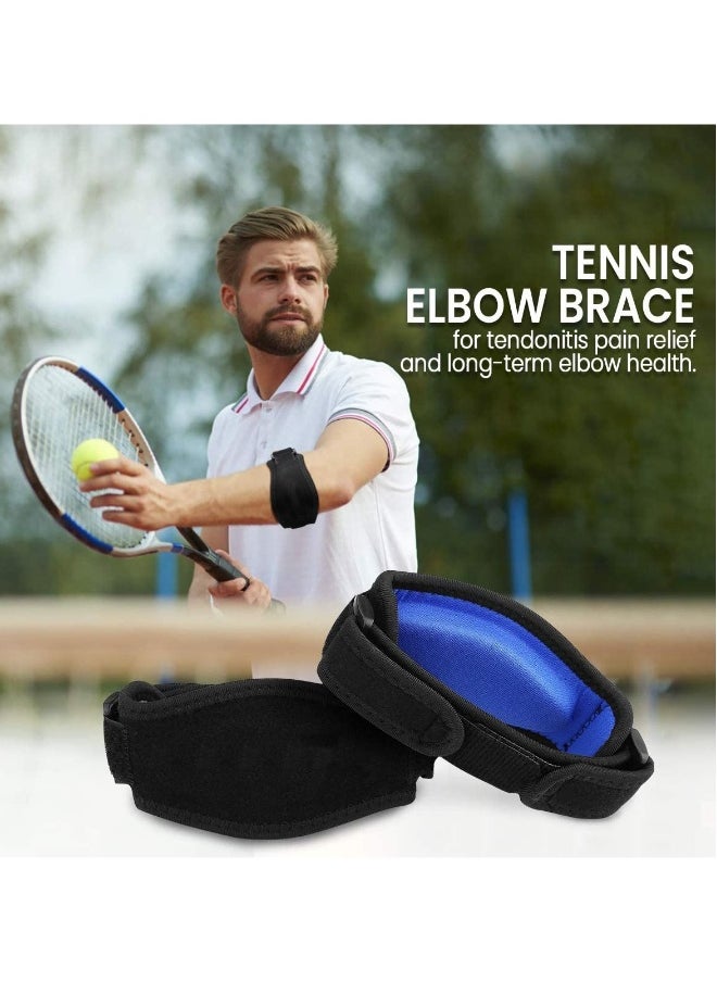 2 Pack Tennis Elbow Support Brace with Compression Pad Effective Pain Relief for Golfer’s Men Women