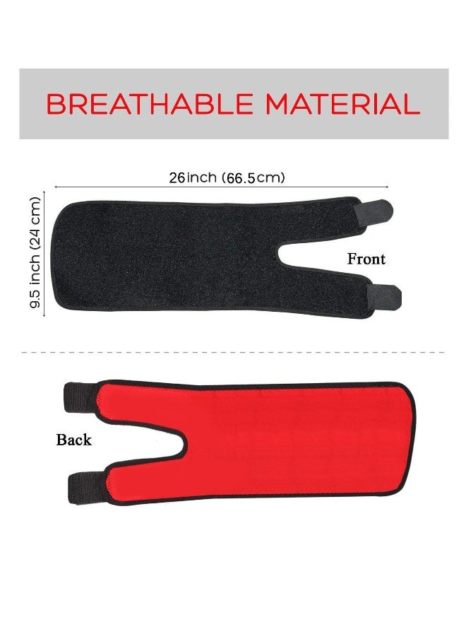 Adjustable Thigh Brace Support, Quadriceps Support and Thigh Wraps for Men and Women. Unisex Breathable Neoprene Non-Slip Hamstring Compression Sleeve