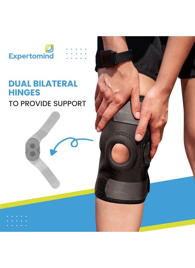 Knee Support For Men & Women | Knee Cap Brace For Effective Knee Pain Relief | Supports, Stabilize & Relieves Pressure For Faster Recovery | Black Color |Non Toxic, Universal Size