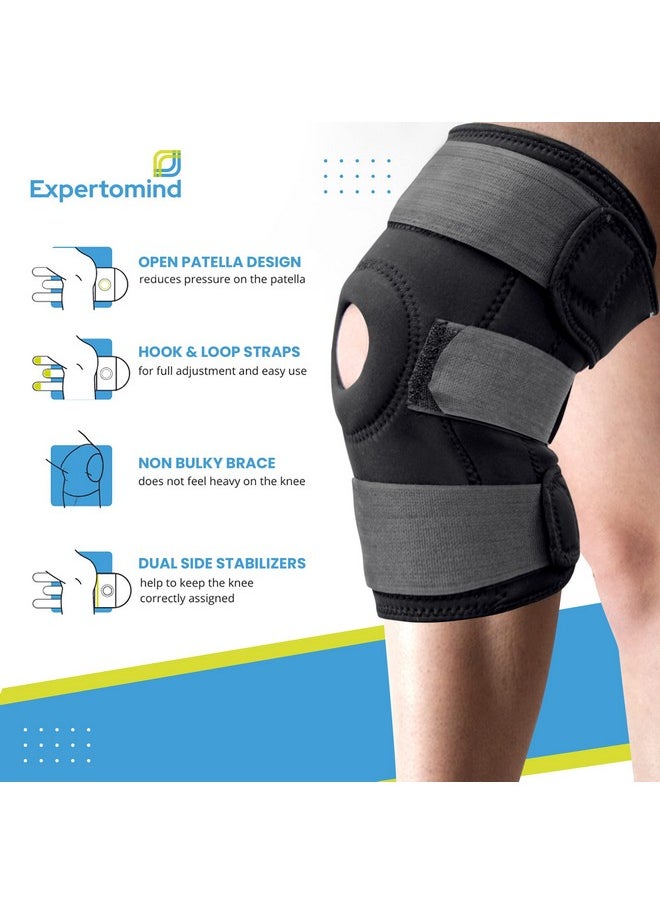 Knee Support For Men & Women | Knee Cap Brace For Effective Knee Pain Relief | Supports, Stabilize & Relieves Pressure For Faster Recovery | Black Color |Non Toxic, Universal Size