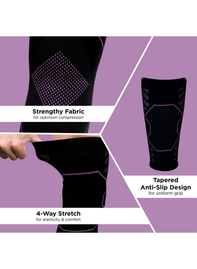 Knee Caps For Women (Xl) Advanced Compression & Anti-Slip Knee Support For Women; Knee Support For Gym Squats, Pain Relief, Sports Workout; Knee Cap For Women With 4-Way Stretch (1 Pair)
