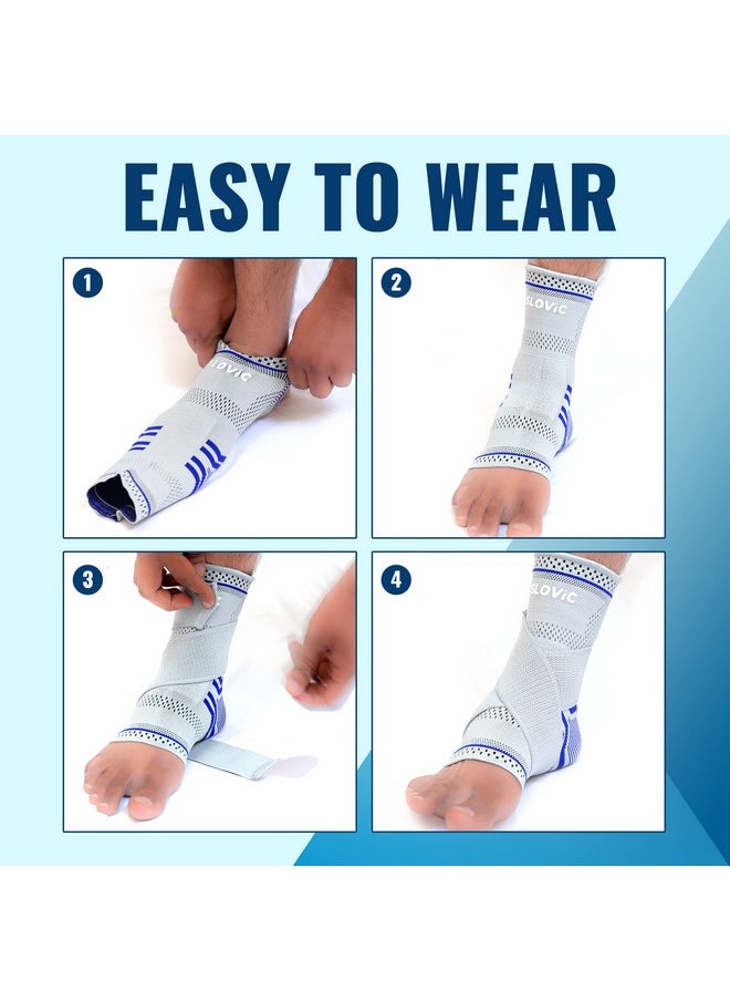 Ankle Support | Ankle Braces For Men And Women | Ankle Band For Ankle Pain | Ankle Strap For Ankle Pain | Ankle Support With 4-Way Compression | Xl…