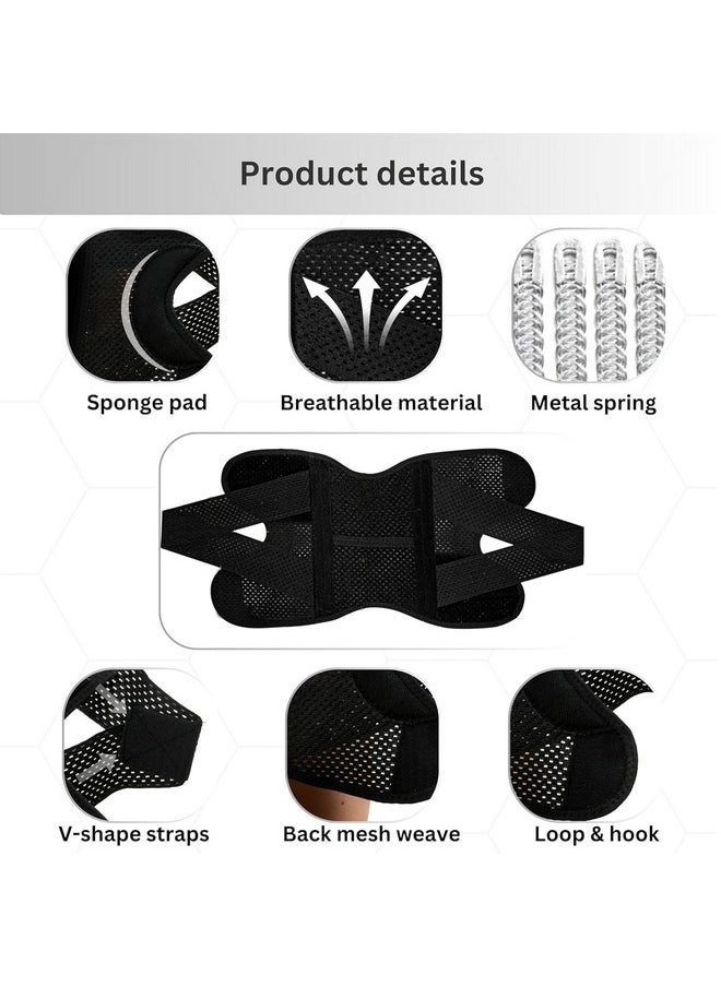 Adjustable Wrap Knee Support Brace, Air Mesh Fabric Knee Brace Cap For Pain Relief, Sports, Arthritis, Running Protection For Men & Women (1, L (17-18