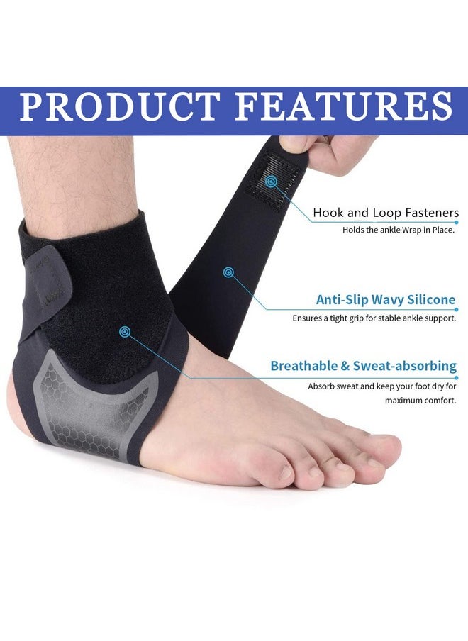 Ankle Support For Men And Women Pain Relief Straps For Running Sports,Bandage Wrap Protection Ligament Injury Ankle Brace Guard(Large) (Non Toxic,Left)