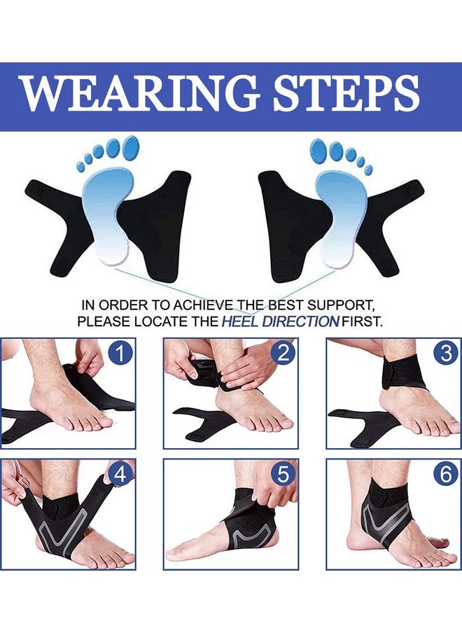 Ankle Support For Men And Women Pain Relief Straps For Running Sports,Bandage Wrap Protection Ligament Injury Ankle Brace Guard(Large) (Non Toxic,Left)