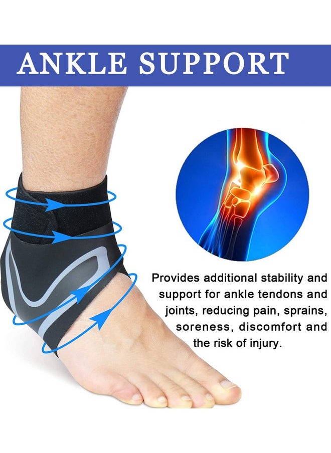 Ankle Support For Men And Women Pain Relief Straps For Running Sports,Bandage Wrap Protection Ligament Injury Ankle Brace Guard(Large) (Non Toxic,Left)