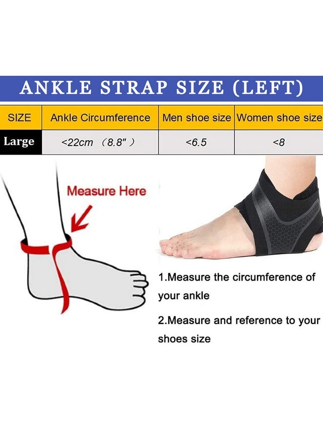 Ankle Support For Men And Women Pain Relief Straps For Running Sports,Bandage Wrap Protection Ligament Injury Ankle Brace Guard(Large) (Non Toxic,Left)