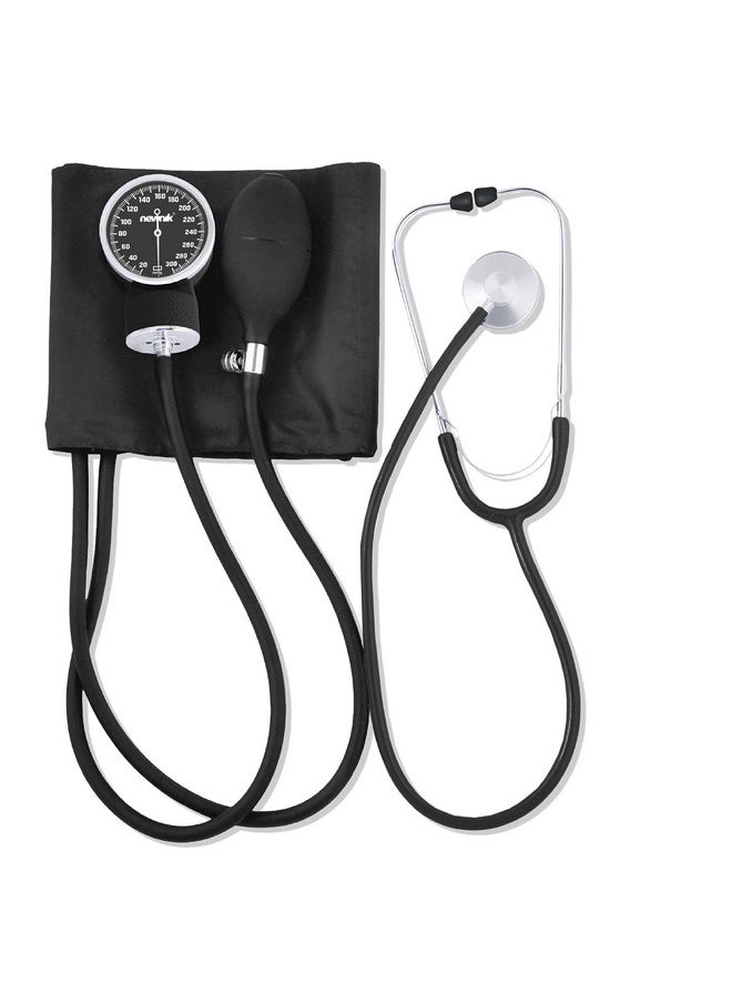 Sp501 Blood Pressure Monitor Bp Machine Home Professional Aneroid Sphygmomanometer With Free Basic Stethoscope (Black)