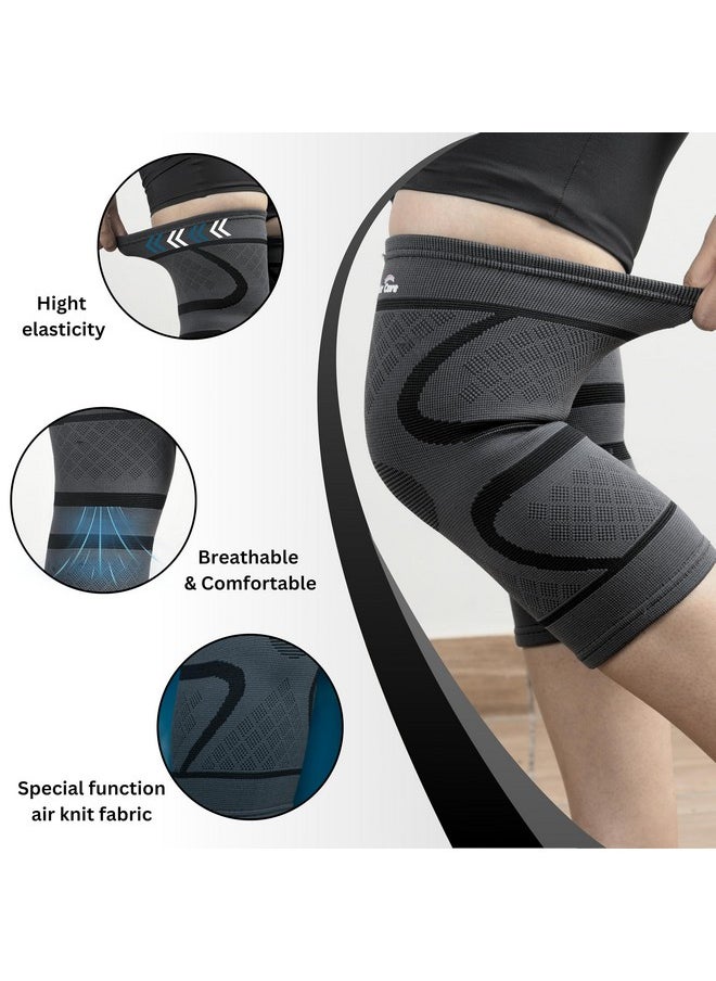 Pack Of 2 Knee Sleeve Knee Brace Compression Knee Sleeve For Men And Women Knee Support Running Knee Sleeve Workout Knee Sleeve Gym Hiking Sports Running Gym