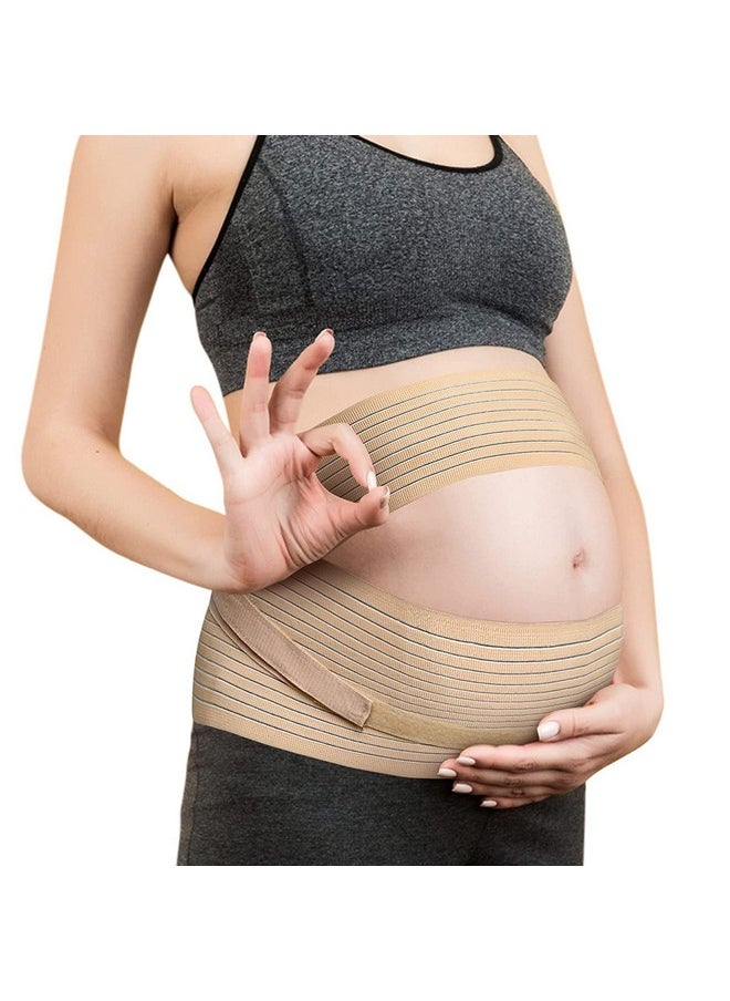 Maternity Belt | Pregnancy Belt Useful Before Delivery | Supports Belly Lower-Back Pelvis | Adjustable Hook And Loop Fastener & Soft Niwar Fabric | For Back Support & Pain Relief - Medium