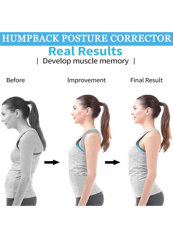 Free Size Posture Corrector For Men And Women Back Support Belt With Adjustable Straps Back Pain Back Straight And Shoulder Support Belt (28-48, Grey)