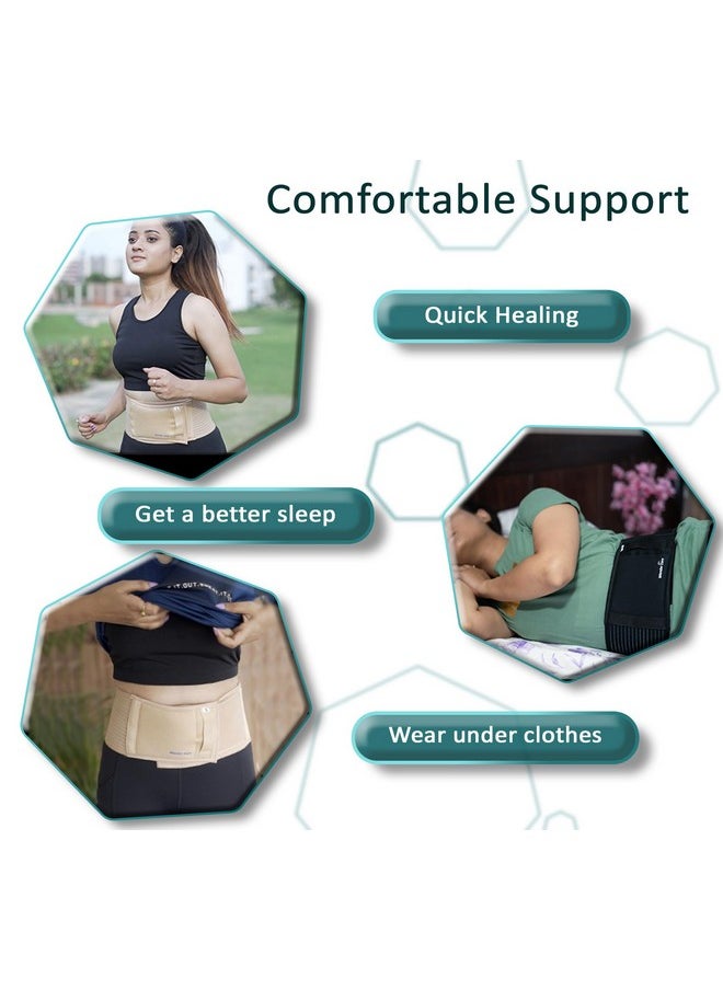 Umbilical Hernia Belt Hernia Support Brace With Detachable Compression Pad Navel Hernia Pain Relief For Men & Women (L)