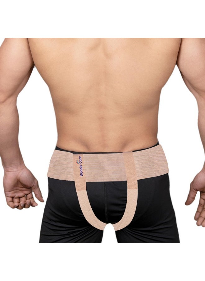 Inguinal Hernia Belt For Men Hernia Support Truss With Removable Pressure Pads Double Hernia Comfortable Brace (M)