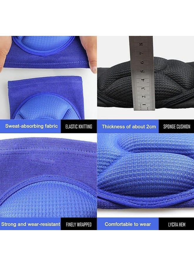 Knee Caps For Women Men Anti-Collision Cushion Knee Pain Pad Supports Safety Guard Protector Running,Walking, Dancing, Gym (Blue) (1 Pair)