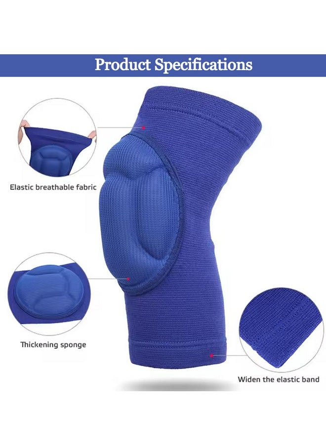 Knee Caps For Women Men Anti-Collision Cushion Knee Pain Pad Supports Safety Guard Protector Running,Walking, Dancing, Gym (Blue) (1 Pair)