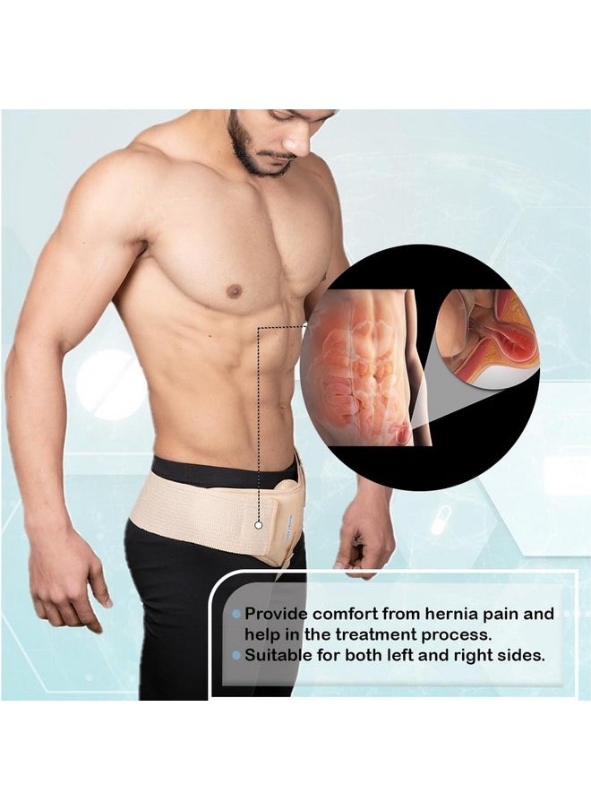 ® Hernia Belt For Men - Groin Hernia Support For Men, 2 Removable Compression Pads & Adjustable Groin Straps, Double Inguinal Hernia Truss Brace (M)