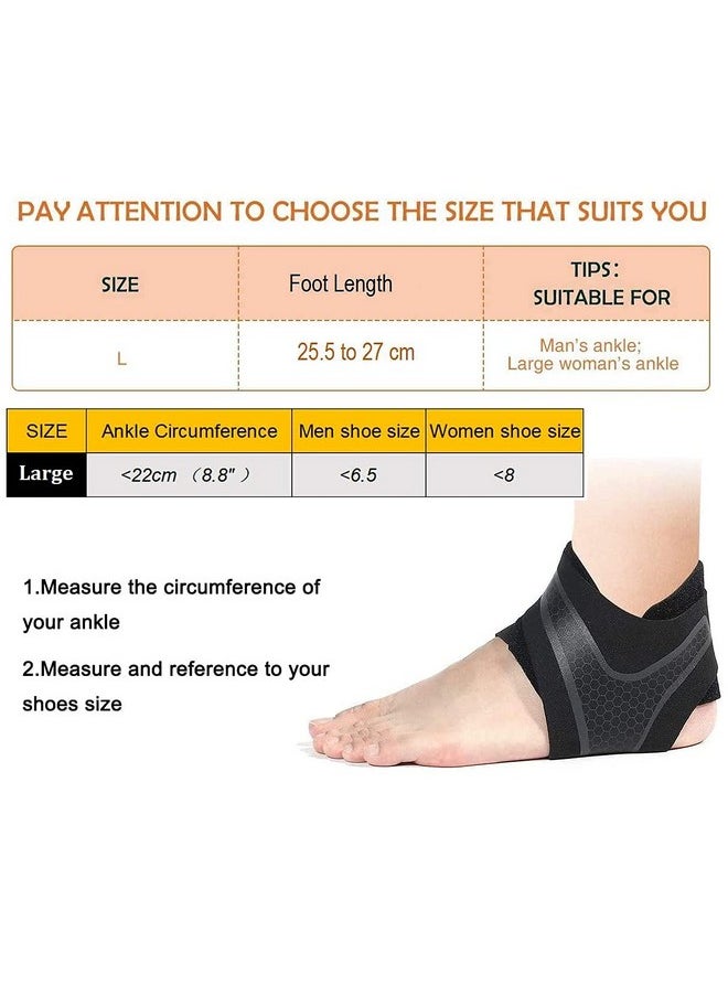 Ankle Support For Men& Women Pain Relief Straps For Sports Ankle Fracture Support Brace For Foot Pain Running Breathable Ligament Injury Compression Brace Wrap For Ankle Protection Guard(Left)