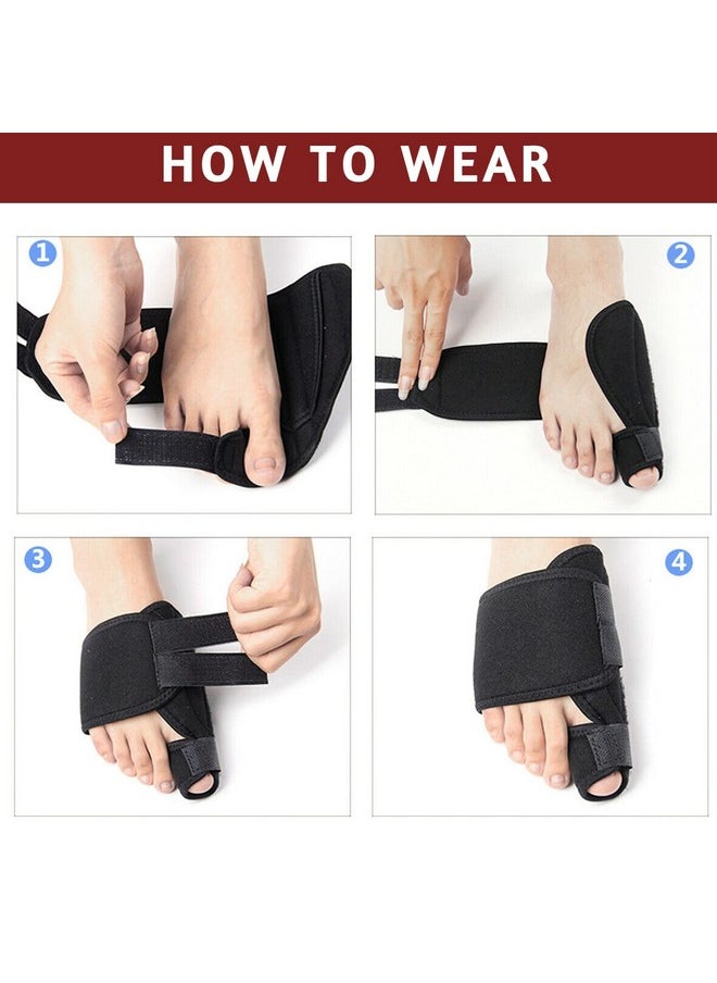 Toe Separator For Men Adjustable Bunion Corrector Toe Straightener Hallux Valgus Splint For Women Orthopedic Tight Fitting Band Foot Thumb Supporter Brace For Pain Relief (1 Pair) (Without Rope)