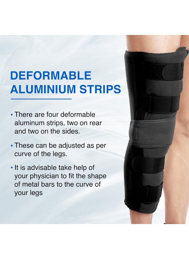 Knee Immobilizer Brace For Knee Support For Dislocation Injuries Ligament Tear Wraparound Knee Stabilizer Splint For Men & Women (19” Long) (4Xl)