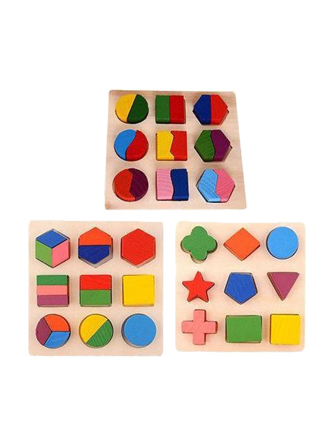 3-Piece Chunky Geometric Puzzle Toy