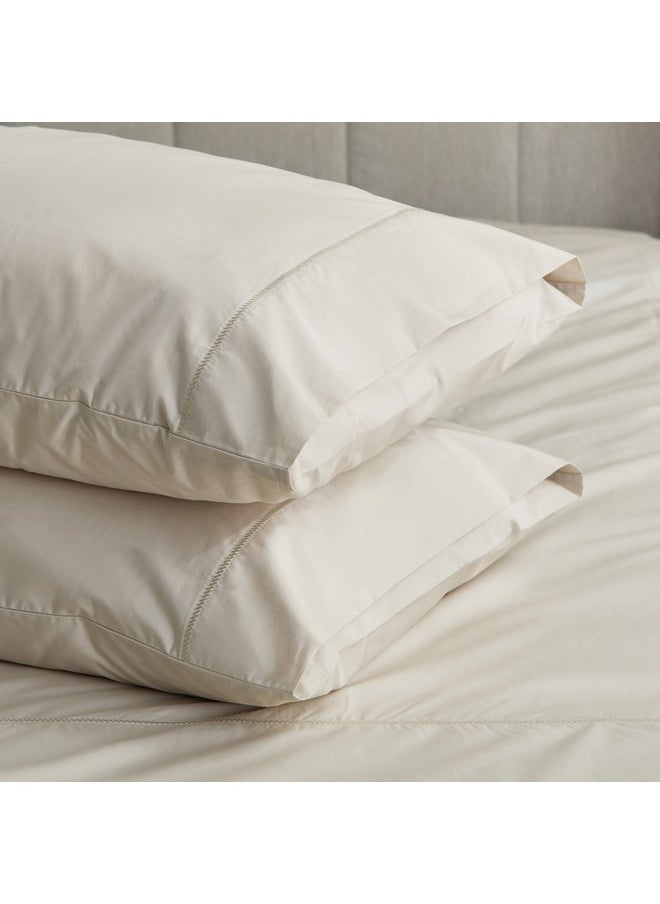 Purely-percale 3-Piece 300TC Percale Twin Duvet Quilt Cover Set 150 x 220 cm