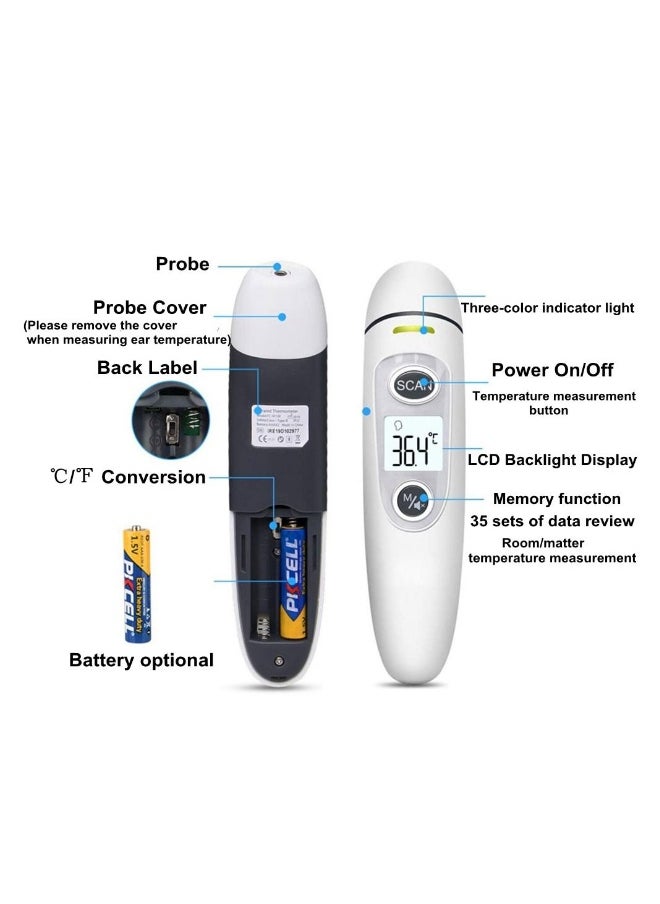 Thermometer for Adults Forehead and Ear Thermometer