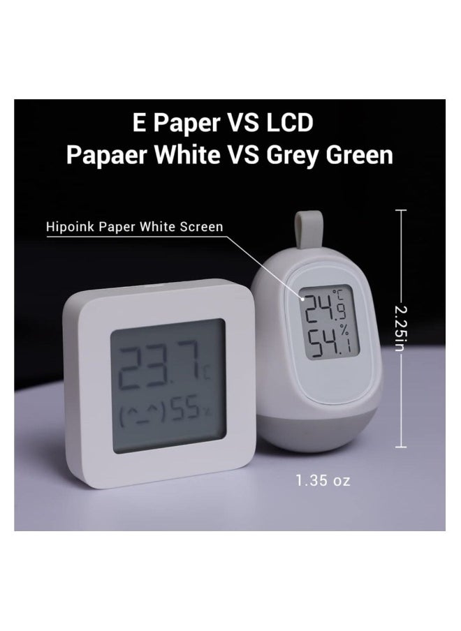 Indoor Paper White Digital Screen Temperature and Hygrometer Monitor