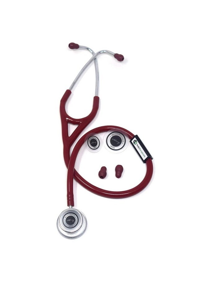 Indosurgicals Silvery Iii Stethoscope (Red)