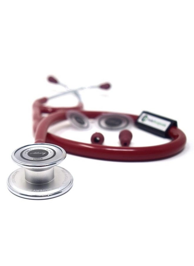 Indosurgicals Silvery Iii Stethoscope (Red)