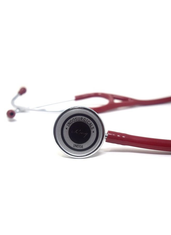 Indosurgicals Silvery Iii Stethoscope (Red)