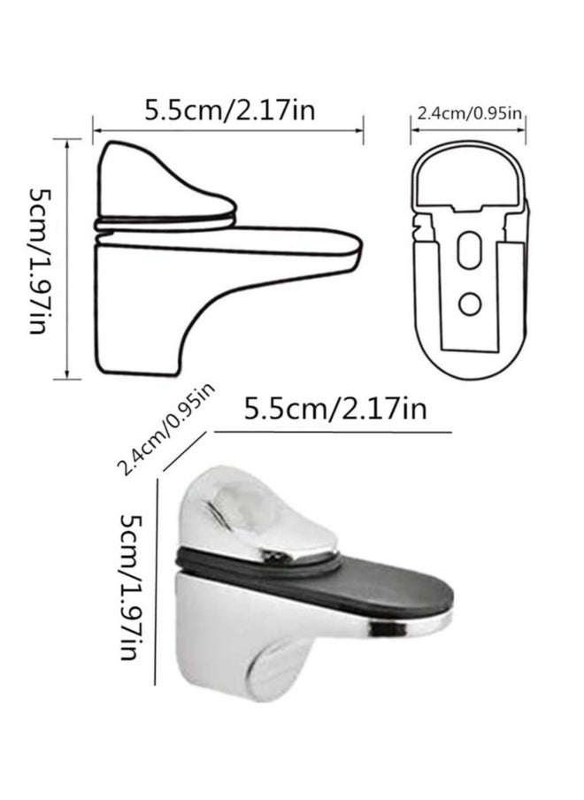 4Pcs Adjustable Glass Shelf Bracket for 3-20mm Thickness Shelf Glass Shelf Support